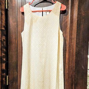 Loft Outlet Sleeveless pullover lined dress diamond print size L